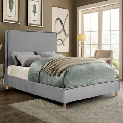 Εικόνα της ΚΡΕΒΑΤΙ ALLIE ΔΙΠΛΟ 150x200 εκ. ΜΕ ΥΦΑΣΜΑ ΓΚΡΙ ΚΑΙ ΜΑΥΡΟ ΚΟΡΔΟΝΙ HM560.01