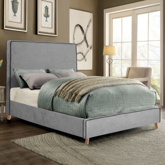 Εικόνα της ΚΡΕΒΑΤΙ ALLIE ΔΙΠΛΟ 150x200 εκ. ΜΕ ΥΦΑΣΜΑ ΓΚΡΙ ΚΑΙ ΜΑΥΡΟ ΚΟΡΔΟΝΙ HM560.01