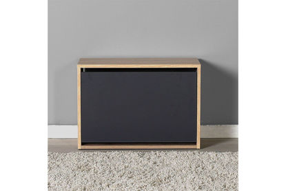 Εικόνα της Παπουτσοθήκη ανακλινόμενη Step 6 ζεύγων pakoworld σε χρώμα sonoma-ανθρακί 60x30x42εκ