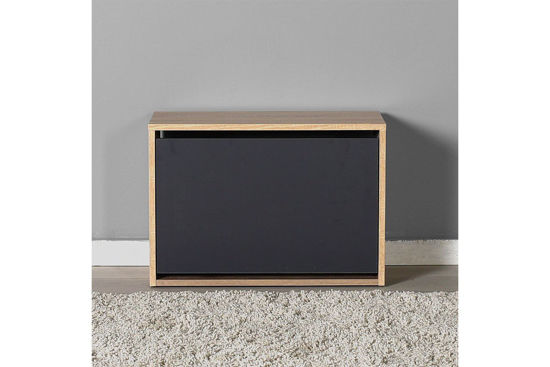 Εικόνα της Παπουτσοθήκη ανακλινόμενη Step 6 ζεύγων pakoworld σε χρώμα sonoma-ανθρακί 60x30x42εκ