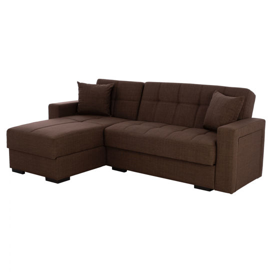 Εικόνα της ΓΩΝΙΑΚΟΣ ΚΑΝΑΠΕΣ CAIDEN HM3190.02 ΚΑΦΕ 224x152x80 εκ.