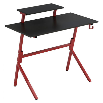 Εικόνα της ΓΡΑΦΕΙΟ GAMING ΜΑΥΡΟ ΜΕ ΚΟΚΚΙΝΟ ΣΚΕΛΕΤΟ HM8775 95x50x88Υ εκ.