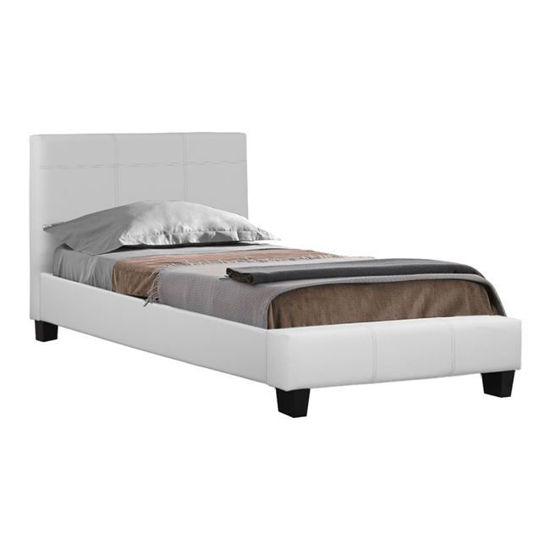 Εικόνα της ΚΡΕΒΑΤΙ BRUCE 90Χ190 εκ.ΔΕΡΜΑΤΙΝΗ ΛΕΥΚΟ HM558.01