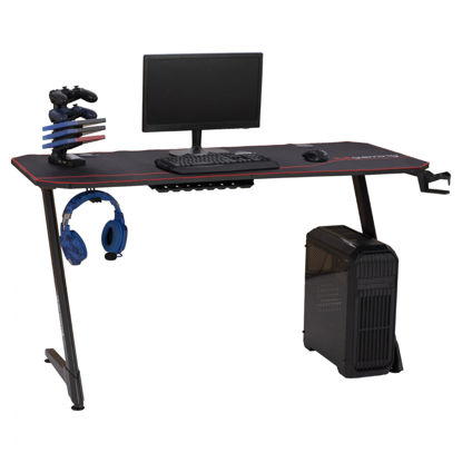 Εικόνα της ΓΡΑΦΕΙΟ GAMING PRO MESTO ΜΑΥΡΟ ΜΕ CARBON ΕΠΙΦΑΝΕΙΑ HM8783 140Χ60Χ76Υ εκ.