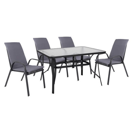 Εικόνα της ΣΕΤ ΤΡΑΠΕΖΑΡΙΑΣ 5ΤΜΧ ΚΑΡΕΚΛΕΣ ΜΕ ΜΑΞΙΛΑΡΙ & ΤΡΑΠΕΖΙ 150X90 HM10570.02 ΚΑΦΕ